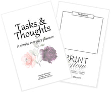 Load image into Gallery viewer, Floral Tasks &amp; Thoughts Planner