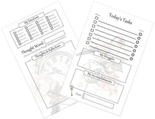 Load image into Gallery viewer, Vintage Tasks &amp; Thoughts Planner