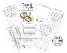 Load image into Gallery viewer, Vintage Tasks &amp; Thoughts Planner