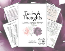 Load image into Gallery viewer, Floral Tasks &amp; Thoughts Planner