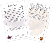 Load image into Gallery viewer, Floral Tasks &amp; Thoughts Planner
