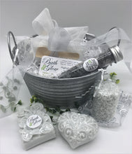 Load image into Gallery viewer, Linen Glitter Bucket Bath Set