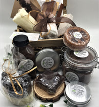 Load image into Gallery viewer, Leather Wood Crate Shower Set