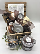 Load image into Gallery viewer, Leather Wood Crate Shower Set