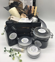 Load image into Gallery viewer, Graphite Wood Crate Shower Set