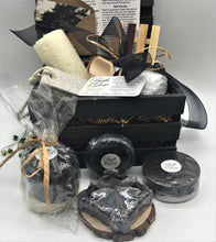 Load image into Gallery viewer, Graphite Wood Crate Shower Set